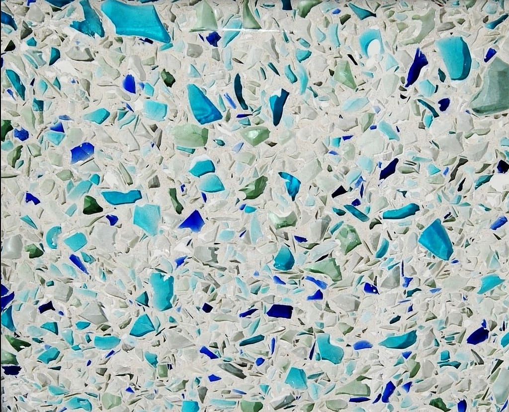 sea glass countertop