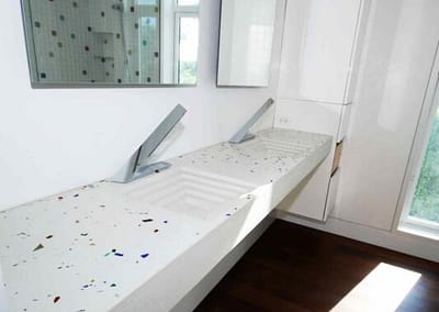 Custom Concrete Sink white color